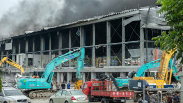 Rescuers sift through rubble after Taiwan factory blast kills 7, injures dozens