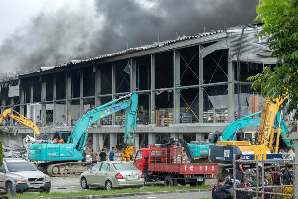 Rescuers sift through rubble after Taiwan factory blast kills 7, injures dozens